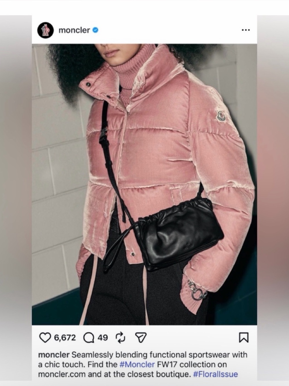 Moncler Velvet Goose Down Puff Jacket